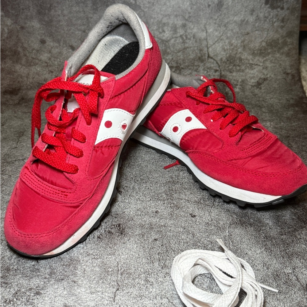 Saucony Red and White Women's Sneakers